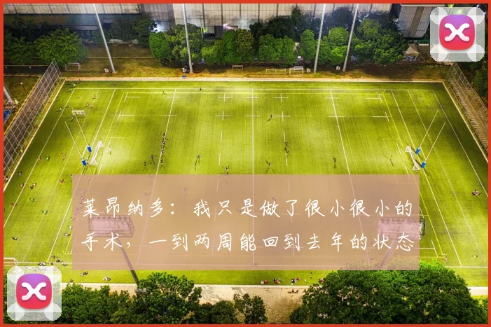 莱昂纳多：我只是做了很小很小的手术，一到两周能回到去年的状态